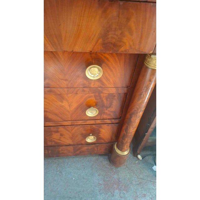 Late 19th Century Antique Empire Mahogany Chest of Drawers, 1890 For Sale - Image 5 of 9