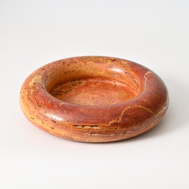 Italian Red Travertine Bowl from UP&UP, 1970s For Sale - Image 14 of 14