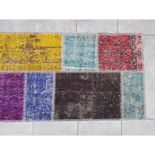 Vintage Turkish Colourful Runner For Sale - Image 4 of 10