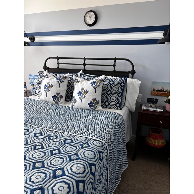 Reversible quilts. Made with 100 % super soft cotton and surgical grade cotton fill. Block printed with wooden blocks with...