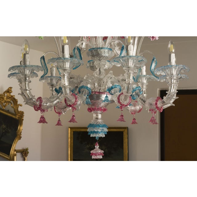 Ca Rezzonico Chandeliers in Murano Blown Glass, Set of 2 For Sale - Image 9 of 15