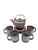 2020s Hand-Painted Vietnamese Ceramic Tea & Espresso Set for 4 With Dual-Glaze Finish - 9 pcs For Sale - Image 5 of 10