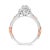 Haus of Brilliance 14K Rose Gold Plated .925 Sterling Silver 3/8 Cttw Round Diamond Double Frame Cross-Over Split Shank, Size 9 For Sale - Image 4 of 6