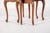 Wood Vintage Nesting Tables with Cane and Glass Top, Set of 2 For Sale - Image 7 of 11