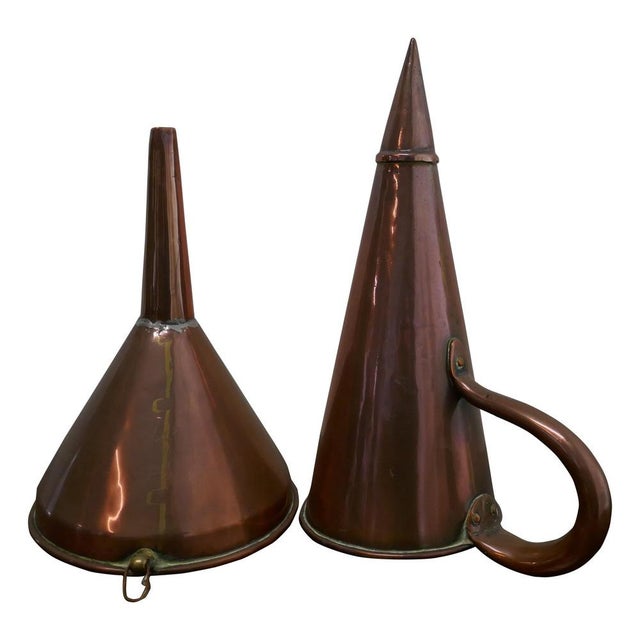 Early 19th Century Copper Ale Muller and Wine Funnels, 1800s, Set of 2 For Sale - Image 6 of 6