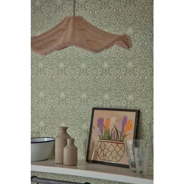 Morris & Co. Morris & Co Borage Wallpaper in Leafy Arbour - a Sample For Sale - Image 4 of 4
