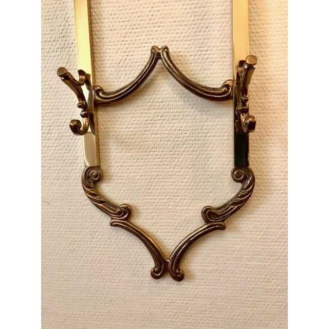 Vintage Italian Hollywood Regency Wall-Mounted Coat Racks, 1960s, Set of 2 For Sale - Image 10 of 18