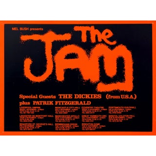The Jam Original Vintage UK Tour Poster, 1978 For Sale