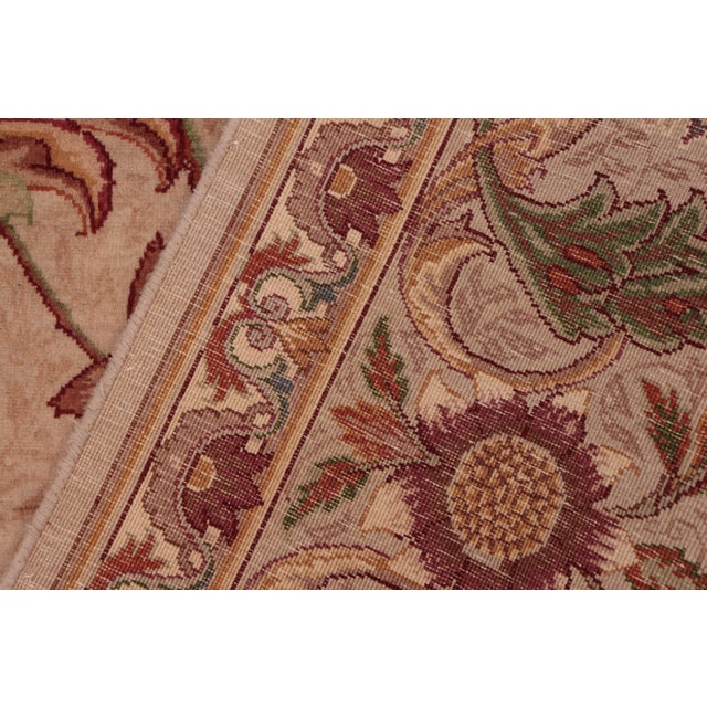 Textile Art Nouveau 1990's Pak-Persian Taupe/Rust Wool Rug - 6'2'' X 9'5'' For Sale - Image 7 of 9