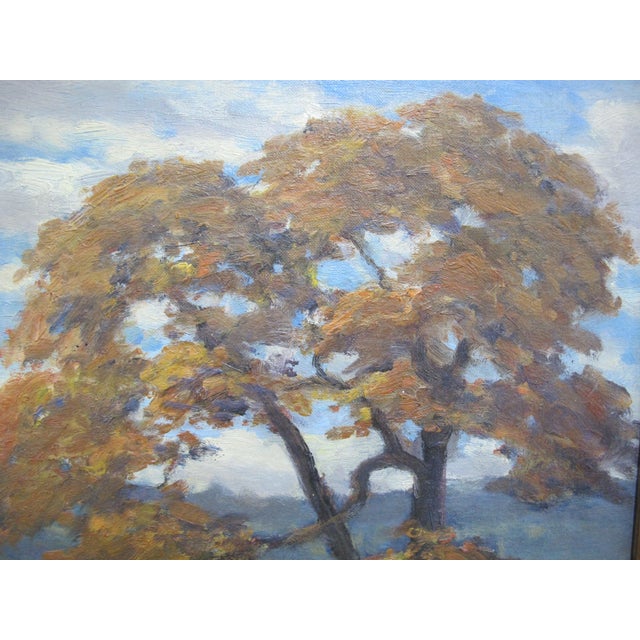 Clyde Leon Keller Signed Hillside Landscape Oregon Oil Painting Gilt Frame For Sale In Portland, OR - Image 6 of 11