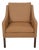 2207 Chair in Beige Leather by Børge Mogensen, 1990s For Sale