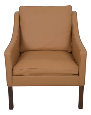 2207 Chair in Beige Leather by Børge Mogensen, 1990s