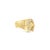 Contemporary Diamond Horseshoe with Horse Head Ring 14k Yellow Gold, Size 9 For Sale - Image 3 of 3