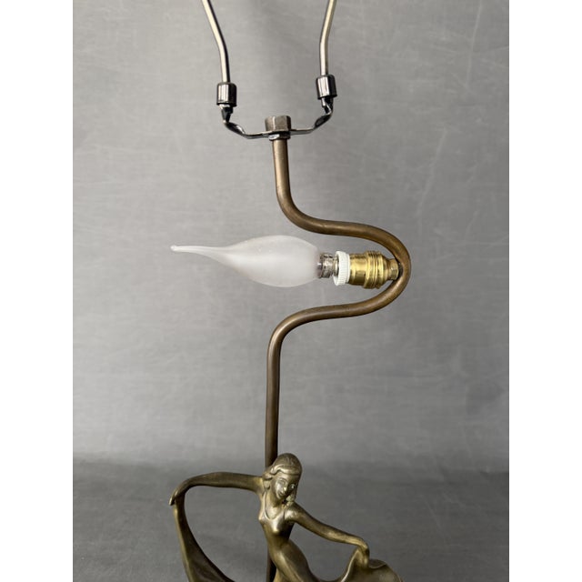 Art Deco Bronze Table Lamp, 1925 For Sale - Image 3 of 7