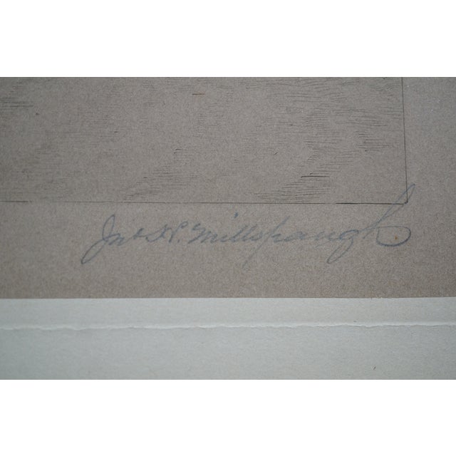 Antique Louis Harlow John Millspaugh Panoramic Country Landscape Etching 35" For Sale - Image 11 of 12