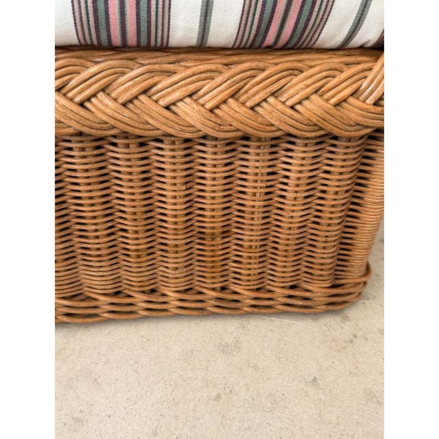 Henry Link Coastal Boho Rattan Braid Lounge Chair & Ottoman by Henry Link For Sale - Image 4 of 12