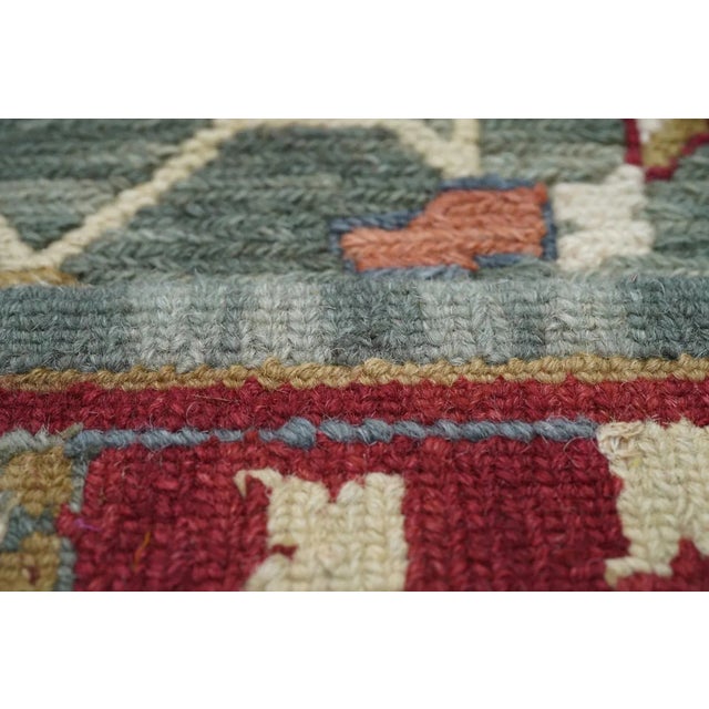 Traditional Turkish Sumak Rug 8'11'' X 11'11'' For Sale - Image 3 of 12