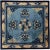 Textile 1920s Medallion Handmade Antique Chinese Peking Square Wool Rug in Blue For Sale - Image 7 of 7