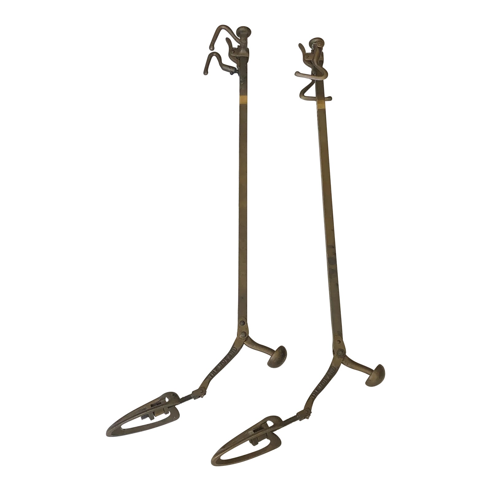 Circa 1920 Solid Brass Equestrian Riding Boot Trees a Pair Chairish