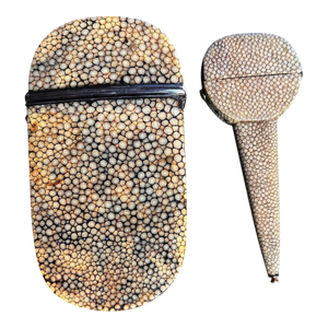 Shagreen Card Case and Scissor Case, Circa 1800 - Two Piece Set