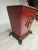 Ruby Red French Provincial Ceramic Solid Brass Bow Red Jardiniere For Sale - Image 8 of 11
