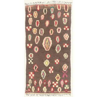 Earth-Tone Vintage Azilal Moroccan Rug, 04'01 X 07'11 For Sale