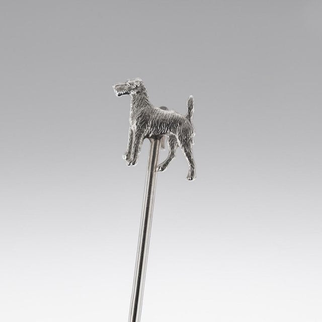 Metal 20th Century Silver Cased Cocktail Picks with Dog Breed Motif, 1934, Set of 6 For Sale - Image 7 of 11