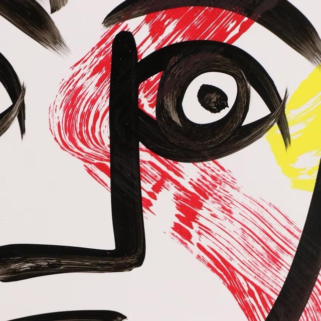 Peter Keil Peter Robert Keil — Abstract Face, Acrylic on Canvas, 22″×28″, Signed (Neo-Expressionist) For Sale - Image 4 of 7