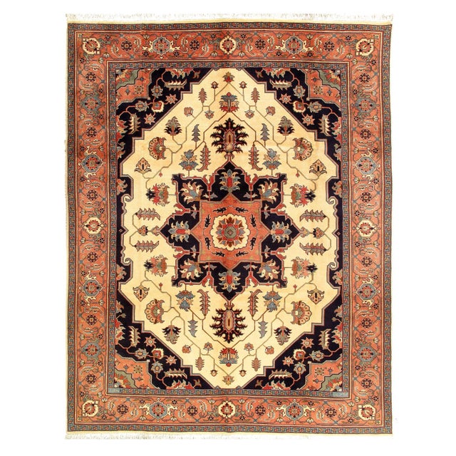 Pasargad Ny Original Persian Tabriz Wool Rug - 8′11″ × 11′8″ For Sale - Image 4 of 7