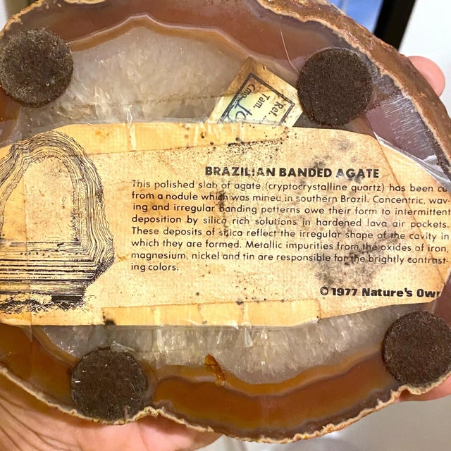 Vintage Brazilian Agate Slab Pen Holder For Sale - Image 10 of 11