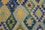 1990s 1990s Kilim Green Blue Wool Rug - 6'6" X 9'9" For Sale - Image 5 of 7