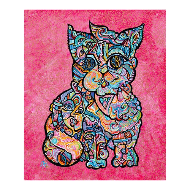 Alexander Arshansky Cubist Painting "Freedom Fighter" For Sale