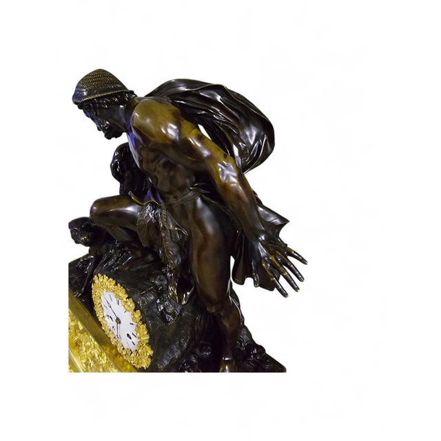 Large Model Empire Clock Depicting Faustulus Discovering Romulus and Remus, 1825 For Sale - Image 11 of 18
