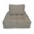 Modern square gray cushion lounge chair / sectional. Tufted low profile soft gray and beige fabric woven together....