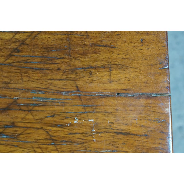 Antique Early 19th Century American Walnut Drop Leaf Console Dining Table For Sale - Image 12 of 18