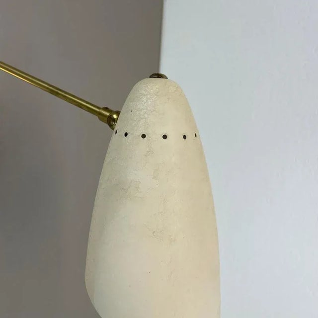 Brass Adjustable Theatre Wall Light in the style of Stilnovo, Italy, 1950s For Sale - Image 6 of 18