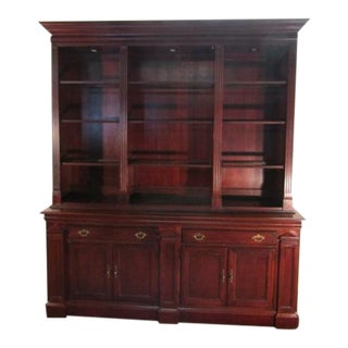 Lexington Solid Mahogany Large Bookshelf Cabinet For Sale
