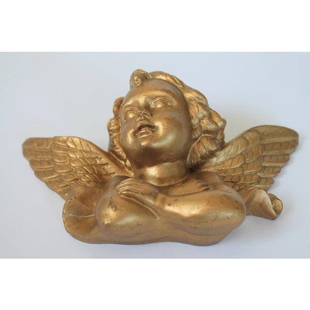 Plastic Vintage Cherub Wall Hanging For Sale - Image 7 of 8