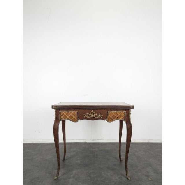 Louis XV Style Marquetry and Gilt Bronze Gaming Table, in Very Good conditions.