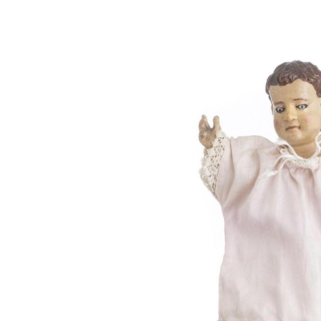 Sacred Art - Infant Jesus - 19th Century. 19th-century Portuguese sculpture in polychrome wood representing the Sacred...
