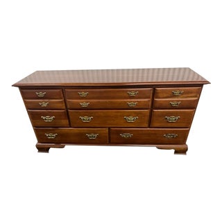1960s Kenlea Crafts Solid Cherry Eight-Drawer Dresser For Sale