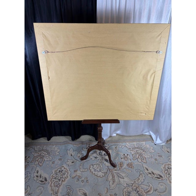 White Vintage Large Richard Franklin "Song of Athena" Framed Fine Art Canvas Print, Gilded Hand-Applied Gold Leaf, Neoclassical Statement Wall Decor For Sale - Image 8 of 8