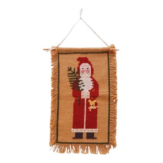 Prairie Schooler Father Christmas Cross Stitch Wall Hanging For Sale