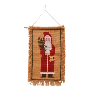 Prairie Schooler Father Christmas Cross Stitch Wall Hanging