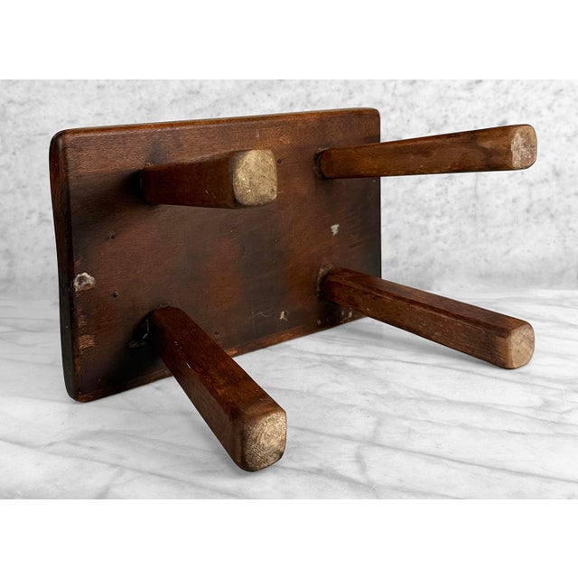 Vintage Colonial Maple Footstool by Cushman For Sale - Image 9 of 9