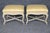 1950s 1950's Pair Louis XV Style Painted Decorated Benches For Sale - Image 5 of 11