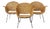 Vintage Basket Chairs by Gianfranco Legler, 1950s, Set of 3 For Sale