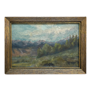 Jd Fitzpatrick Landscape Painting Oil on Panel Original Frame