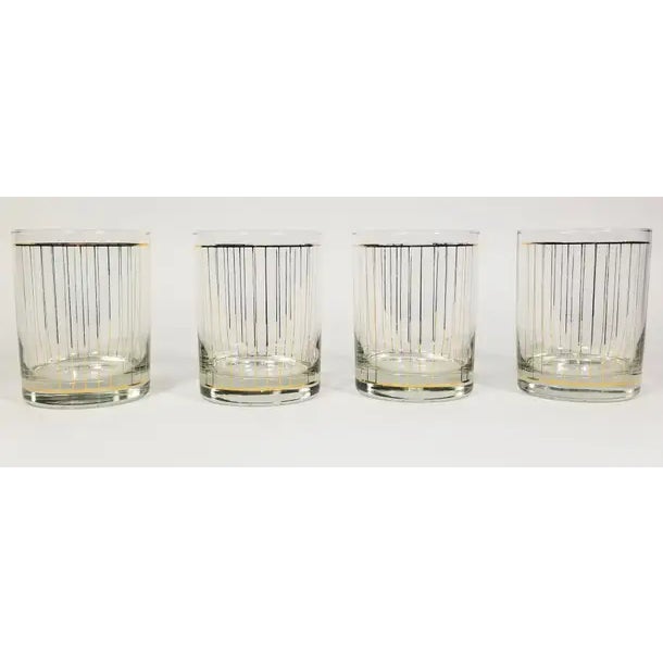 Culver 22k Gold Glassware Barware With Ice Bucket, 1970s Mid Century For Sale - Image 9 of 17