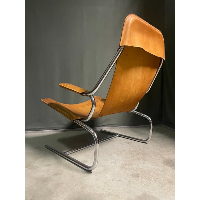 Vintage Cantilever Tubular Chair, 1960s For Sale - Image 4 of 12